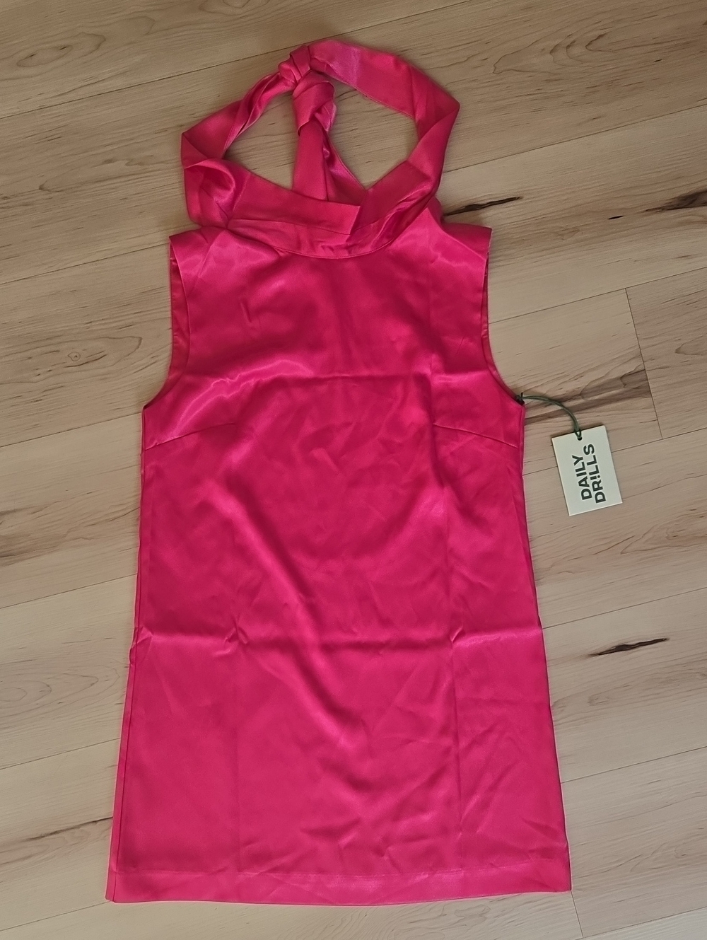 NWT Daily Drills Silky Mini Dress, Pink, Size Small